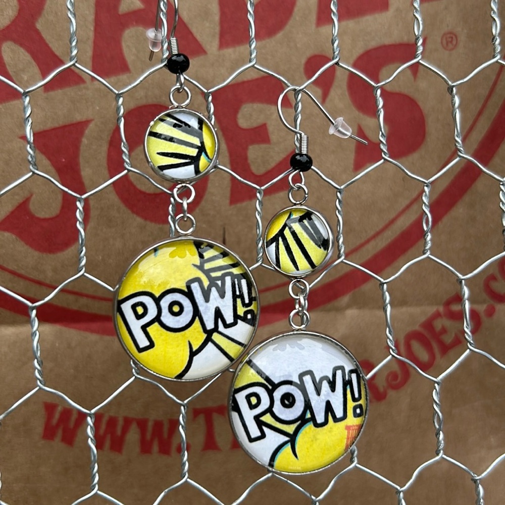 Trader Joe’s earrings POW! two tier